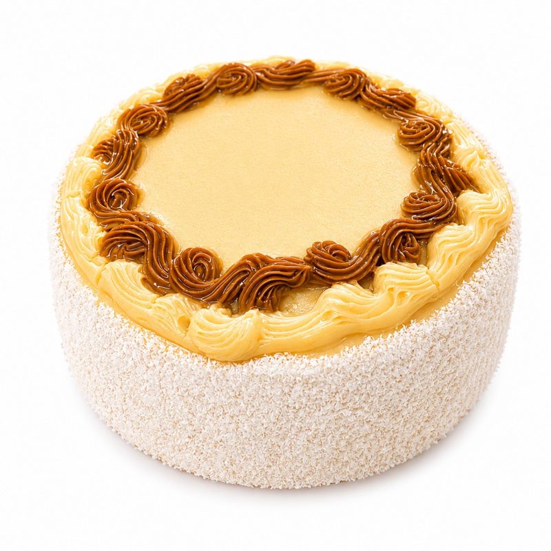 Torta de panqueque con borde de manjar